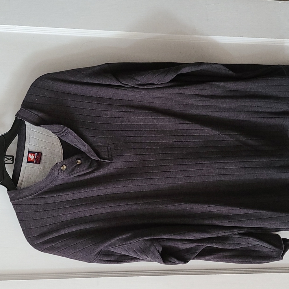 Mens button neck henley